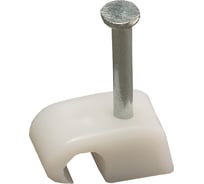 Круглая скоба с гвоздем Зубр для крепления кабеля 4 мм 50 шт. 45111-04