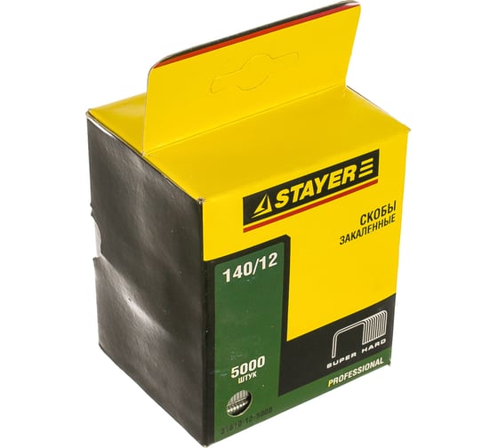 Закаленные скобы STAYER Profi тип 140 зеленые 12 мм 5000 шт. 31610-12-5000