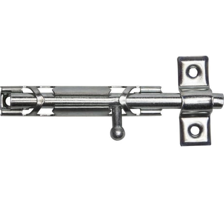 Накладной шпингалет Без бренда 3Т-12 стальной, покрытие белый цинк, 80мм 37735-80