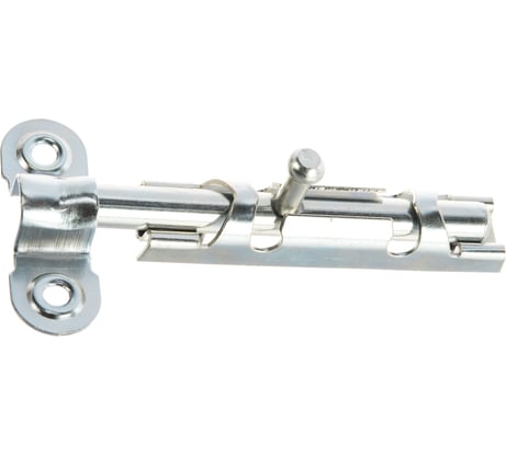 Накладной стальной шпингалет Без бренда ЗТ-19305, малый, покрытие белый цинк, 65мм 37730-65