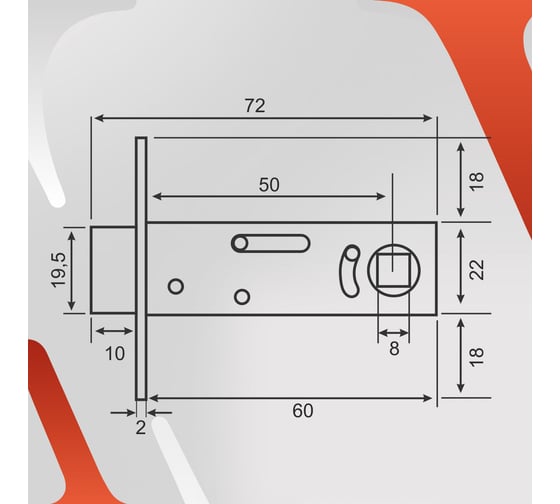 Защелка VETTORE c-03b magnet 100 mbp (черный матовый) 20573