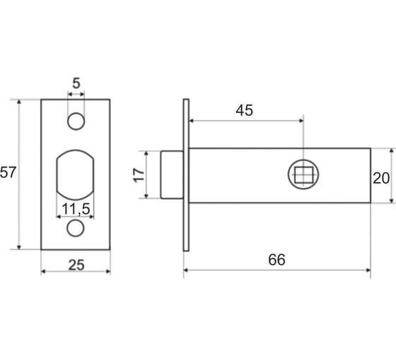 Задвижка VETTORE c-03a 101 mbp черный матовый 20472