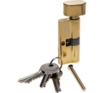 Цилиндровый механизм Зубр Мастер тип ключ-защелка цвет латунь 5-PIN 70 мм 52103-70-1