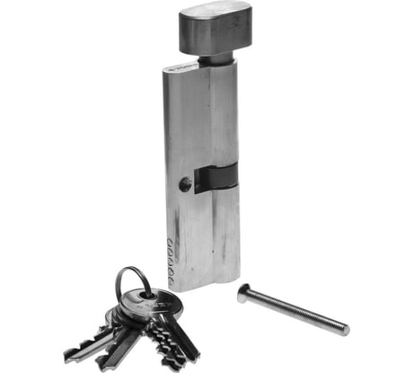 Цилиндровый механизм Зубр Мастер тип ключ-защелка цвет хром 5-PIN 90 мм 52103-90-2