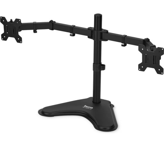 Кронштейн для мониторов ЖК BURO BU-M042-D черный, 17"-32", 16 кг, настольный, поворот и наклон 1518681