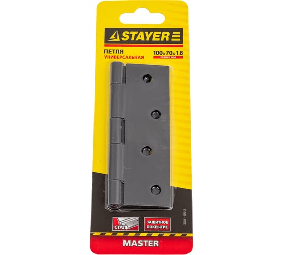 Универсальная дверная петля STAYER Master коричневый цвет 100 мм 37611-100-3 1