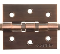 Дверная петля Зубр Эксперт 2 подшипника цвет старая медь AC с крепежом универсальная 75x63x2.5 мм 2 шт. 37601-075-6