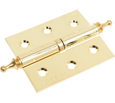 Дверная разъемная петля Зубр Эксперт 1 подшипник цвет латунь PB левая с крепежом 75x63x2.5 мм 2 шт. 37605-075-1L
