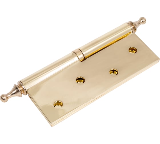 Дверная разъемная петля Зубр Эксперт 1 подшипник цвет латунь PB правая с крепежом 100x75x2.5 мм 2 шт. 37605-100-1R 1