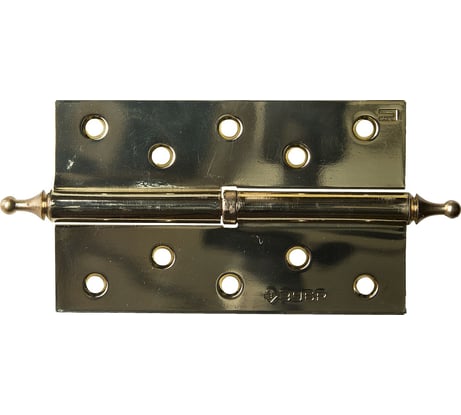 Дверная разъемная петля Зубр Эксперт 1 подшипник цвет латунь PB правая с крепежом 125x75x2.5 мм 2 шт. 37605-125-1R