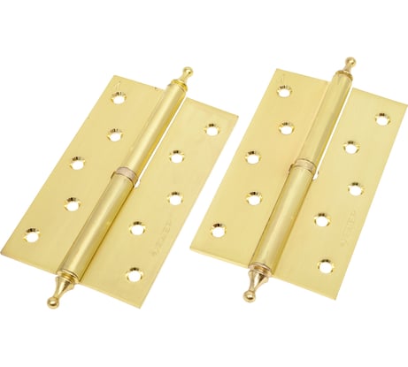 Дверная разъемная петля Зубр Эксперт 1 подшипник цвет матовая латунь SB левая с крепежом 125x75x2.5 мм 2 шт. 37605-125-3L