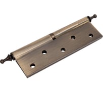 Дверная разъемная петля Зубр Эксперт 1 подшипник цвет старая латунь AB правая с крепежом 125x75x2.5 мм 2 шт. 37605-125-5R