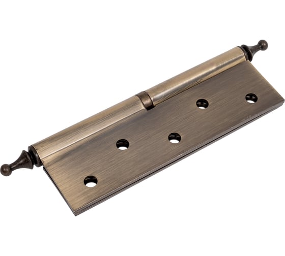 Дверная разъемная петля Зубр Эксперт 1 подшипник цвет старая латунь AB правая с крепежом 125x75x2.5 мм 2 шт. 37605-125-5R 1