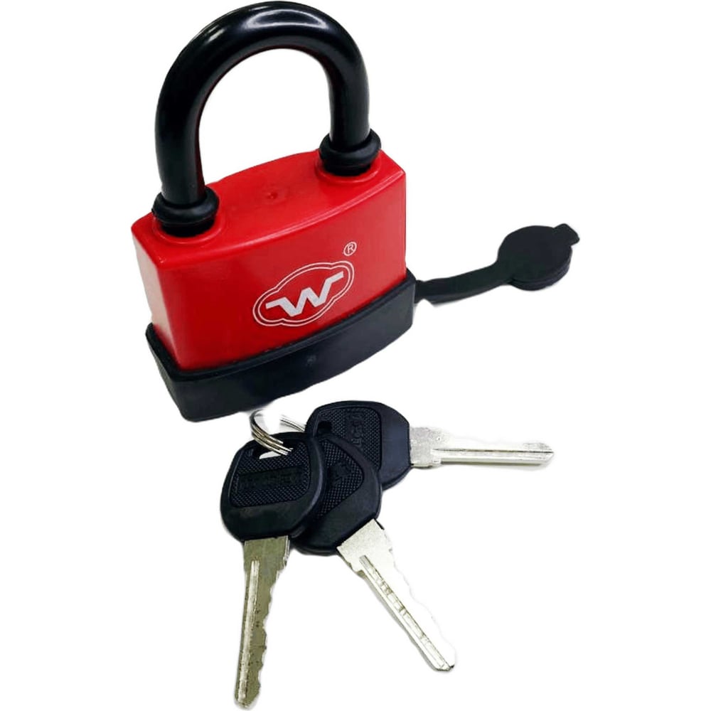 Замок навесной VETTORE hg375 red/black (влагозащищенный, 3 ключа ...