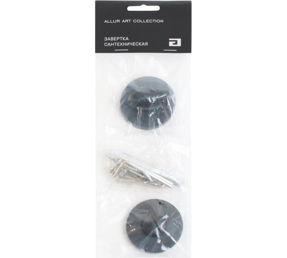 Сантехническая завертка к ручкам Аллюр ART COLLECTION BK-R2 BLACK (71150) матовый черный 15639