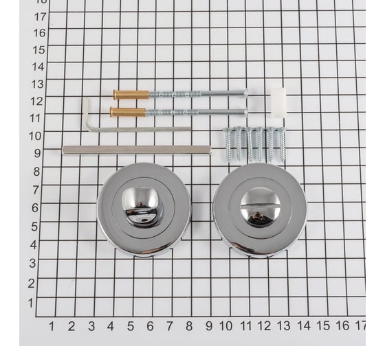 Поворотная кнопка DOORLOCK DL M08/Y OC полированный хром A=35-42 мм, шток 5/8 мм 73545