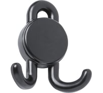 Крючок мебельный JET 321 двухрожковый замак черный матовый C321Z.002BLQ99