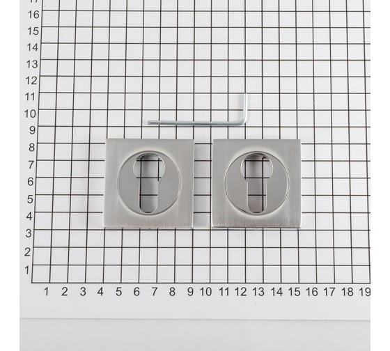 Розетка DOORLOCK DL M03/S PZ OC/SCB полиров./матированный хром, квадратная розетка 73577