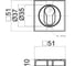 Розетка DOORLOCK DL M03/S PZ OC/SCB полиров./матированный хром, квадратная розетка 73577 2