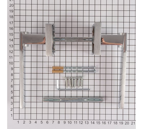 Ручка DOORLOCK DL Звездная линия Blazar M011 SCB/OC матированный/полированный хром A=35-55 мм 73550