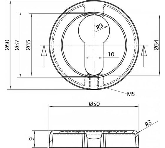 Розетка DOORLOCK DL M03 PZ AB-SR античная бронза 73532