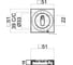Розетка DOORLOCK DL M04/SY OB OLV-15 полированная латунь A=35-55 мм, квадратная розетка 73580 2