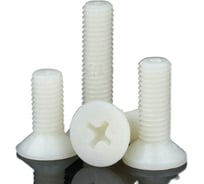 Винт с потайной головкой и крестообразным шлицем DINFIX DIN 965, полиамид (пластик), M8x50 мм, 10 шт. 00-0004335