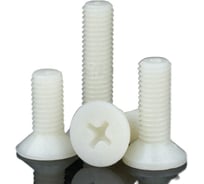 Винт с потайной головкой и крестообразным шлицем DINFIX DIN 965, полиамид (пластик), M6x10 мм, 50 шт. 00-0004324