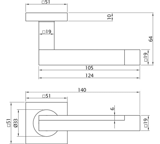 Ручка DOORLOCK DL Звездная линия Pulsar M206 SCB/OC матированный/полированный хром A=35-55 мм 73560