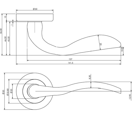 Ручка DOORLOCK DL M017/Y Altair OLV-15 полированная латунь A=35-55 мм 73509