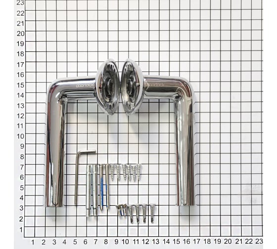 Ручка DOORLOCK DL Fenix A16R CP полированный, A=55-85 мм 73212