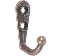 Мебельный крючок ТУНДРА VINTAGE 009, однорожковый, цвет медь 4676266