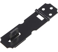 Накладка для навесного замка ТУНДРА с проушиной, L=76 мм, черная 4647165