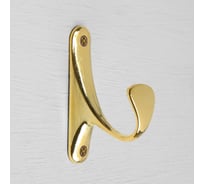 Крючок мебельный ТУНДРА KM1005GP, однорожковый, цвет золото 1866200