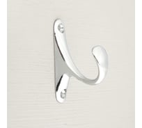 Крючок мебельный ТУНДРА KM1005CP, однорожковый, цвет хром 1866201