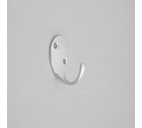 Крючок мебельный ТУНДРА KM1002CP, однорожковый, цвет хром 1866147