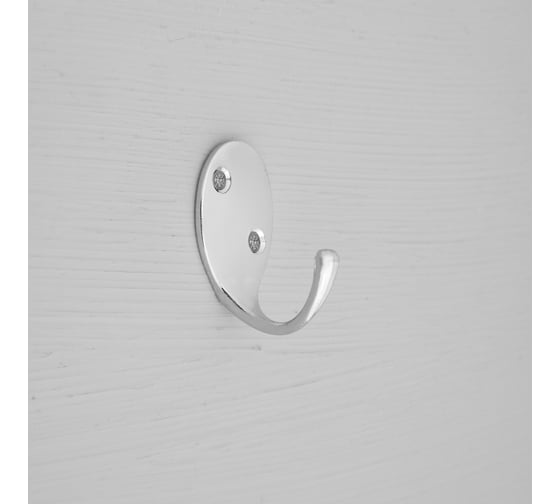 Крючок мебельный ТУНДРА KM1002CP, однорожковый, цвет хром 1866147 1