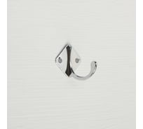 Крючок мебельный ТУНДРА KM1001CP, однорожковый, цвет хром 1866139