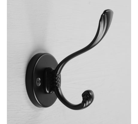 Мебельный крючок CAPPIO GRACE, двухрожковый, цвет черный 9617936