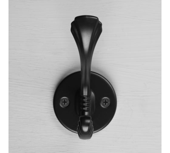 Мебельный крючок CAPPIO GRACE, двухрожковый, цвет черный 9617936