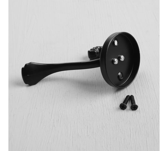 Мебельный крючок CAPPIO GRACE, двухрожковый, цвет черный 9617936
