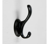 Мебельный крючок CAPPIO FLOW двухрожковый, цвет черный 7599951