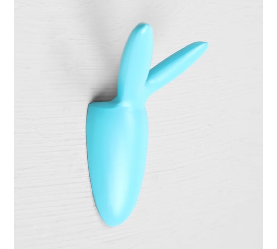 Мебельный крючок CAPPIO RABBIT, двухрожковый, цвет голубой 9608742 1