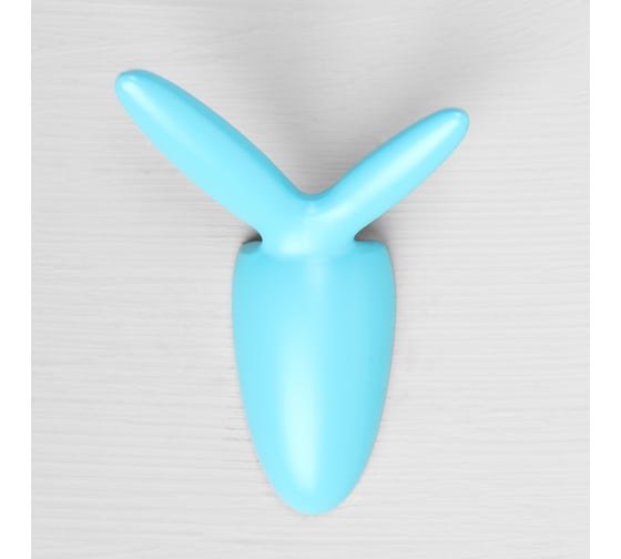 Мебельный крючок CAPPIO RABBIT, двухрожковый, цвет голубой 9608742
