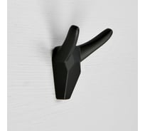 Мебельный крючок CAPPIO HORN, двухрожковый, цвет черный 7599957
