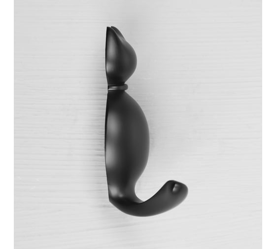 Мебельный крючок CAPPIO CAT однорожковый, цвет черный 9608737