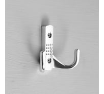 Мебельный крючок CAPPIO STANDART, двухрожковый, пластик, цвет хром 9047449