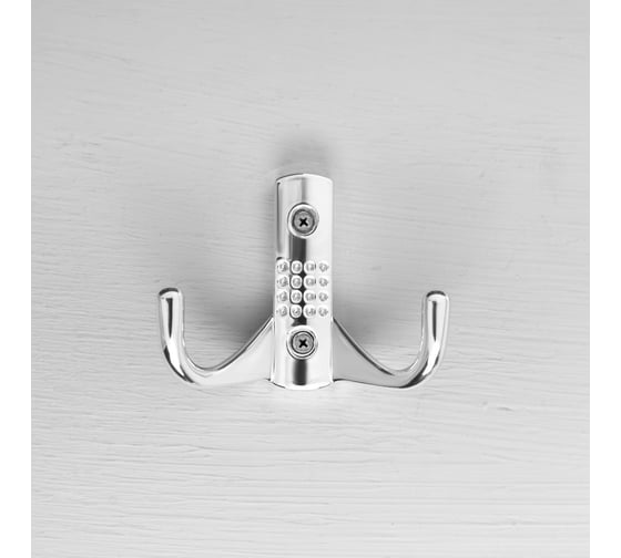 Мебельный крючок CAPPIO STANDART, двухрожковый, пластик, цвет хром 9047449