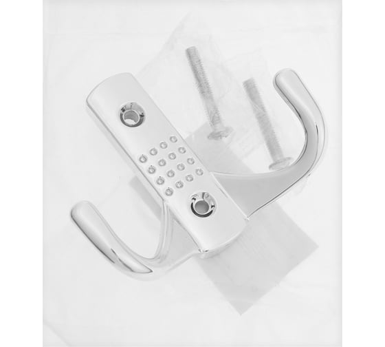 Мебельный крючок CAPPIO STANDART, двухрожковый, пластик, цвет хром 9047449