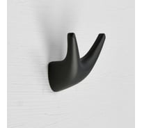 Мебельный крючок CAPPIO двухрожковый, цвет черный 7599958